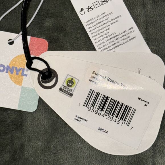 PrAna Sunset Scene Swim Bikini Top Womens Medium Multicolor UPF50 Protection NWT - Picture 5 of 9